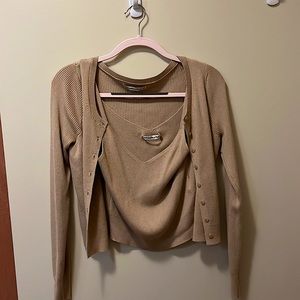 Abercrombie and fitch tank top and sweater set! Size small and super cute.